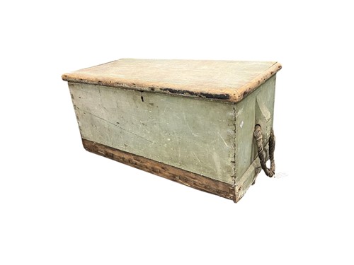 Lot 351 - A Scottish seaman's painted pine chest, from...