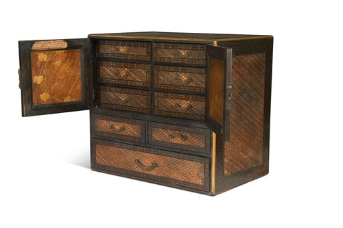 Lot 38 - A Japanese table-top cabinet, late Edo period, 19th century