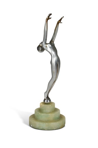 Lot 74 - After Josef Lorenzl, a cold-painted Art Deco model of a nude dancer