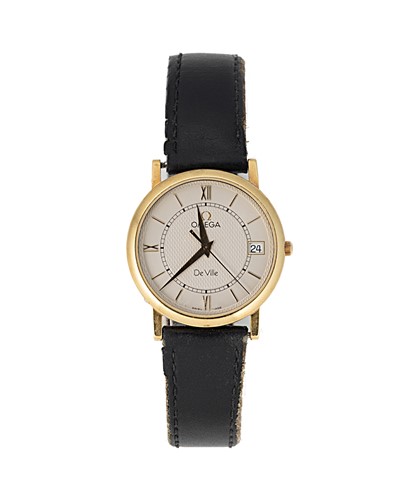 Lot 174 - Omega - A Swiss 18ct gold 'De Ville' wristwatch