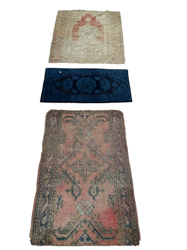 Lot 786 - Three rugs: 20th century Chinese cut wool rug...