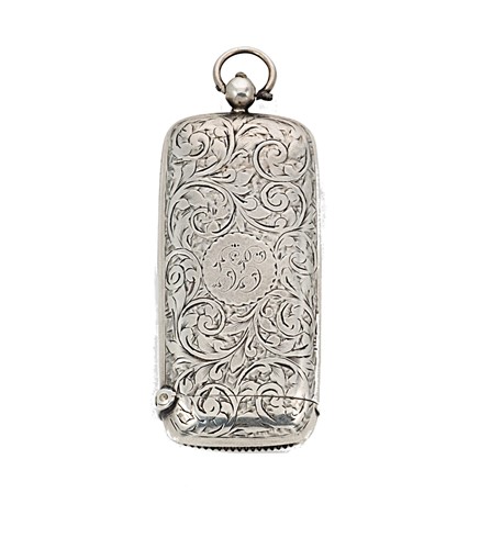 Lot 202 - A Victorian silver combined sovereign holder and vesta case