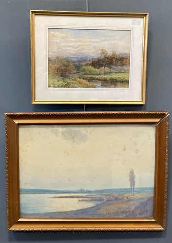 Lot 412 - Two 19th-20th century landscape watercolours