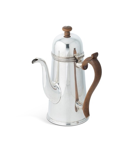 Lot 378 - Chester - A George V silver coffee pot