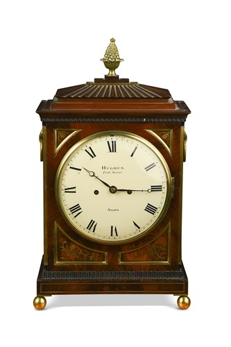 Lot 463 - A Regency mahogany bracket clock by Hughes, London