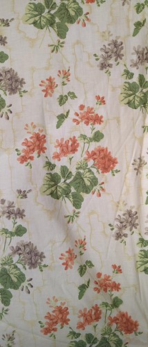 Lot 486 - A pair of Country house cotton chintz curtains...