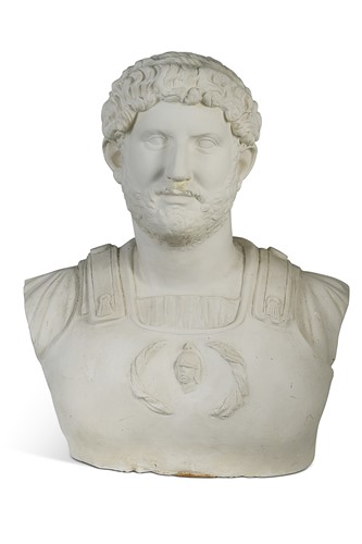 Lot 72 - A plaster bust of a classical man, possibly...