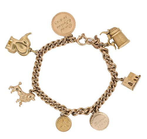 Lot 61 - A 20th century charm bracelet