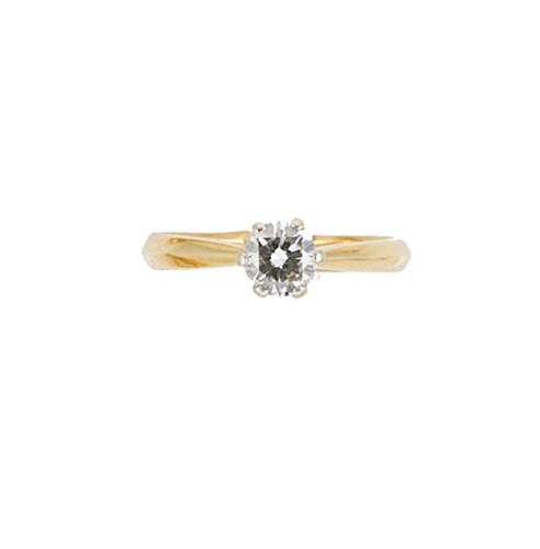 Lot 83 - An 18ct gold single stone diamond ring