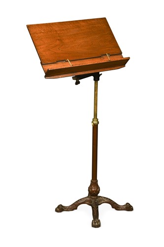 Lot 568 - A late Victorian mahogany and cast iron literary machine, by John Carter, London