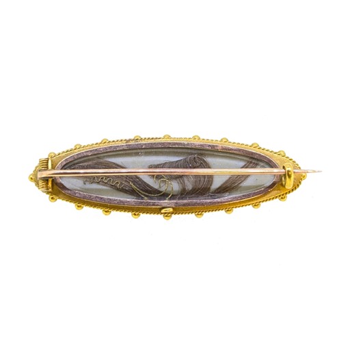 Lot 11 - A Victorian pearl and enamel mourning brooch