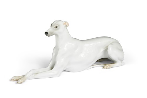 Lot 695 - A Nymphenburg model of a whippet