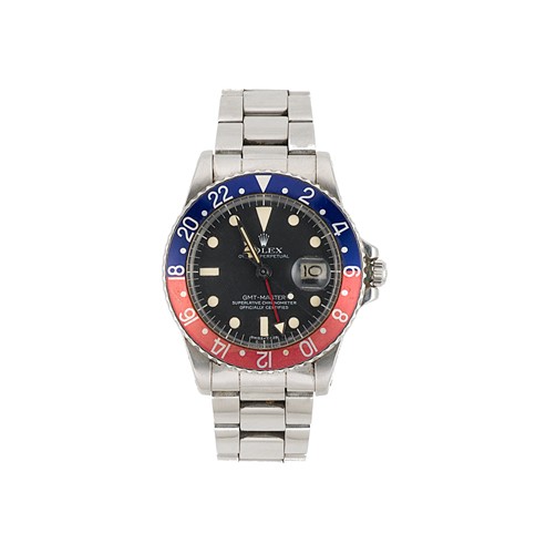 Lot 182 - Rolex - A steel 'GMT Master' wristwatch