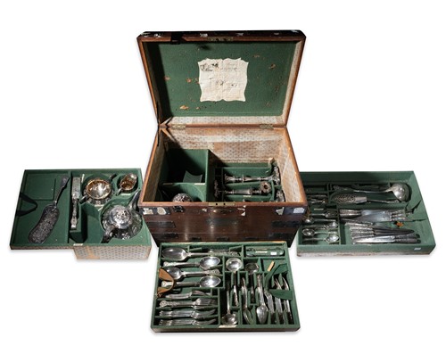 Lot 376A - An extensive Victorian silver canteen and tea service