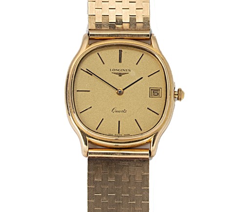 Lot 168 - Longines - A 9ct gold wristwatch