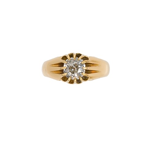 Lot 121 - An Edwardian single stone diamond ring