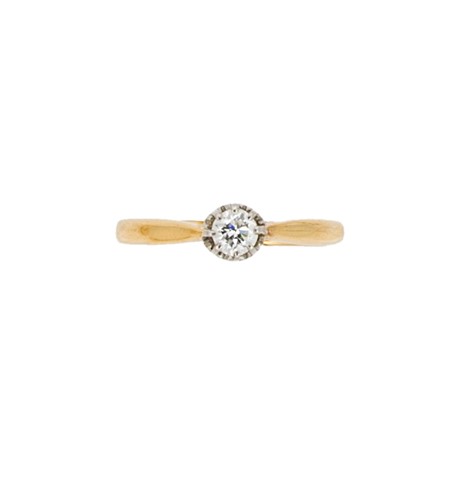 Lot 80 - A mid 20th century single stone diamond ring
