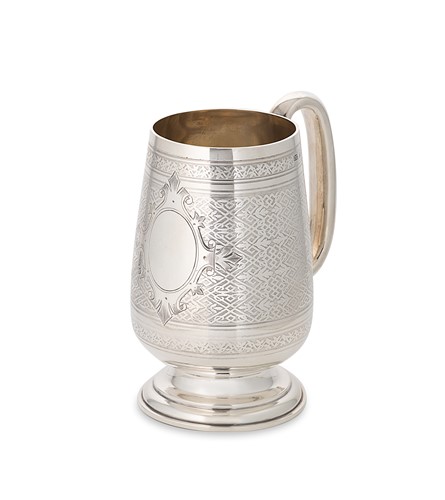 Lot 319 - A Victorian silver mug or tankard