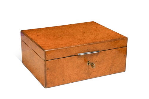 Lot 600 - An Art Deco Dunhill birdseye maple humidor, circa 1930