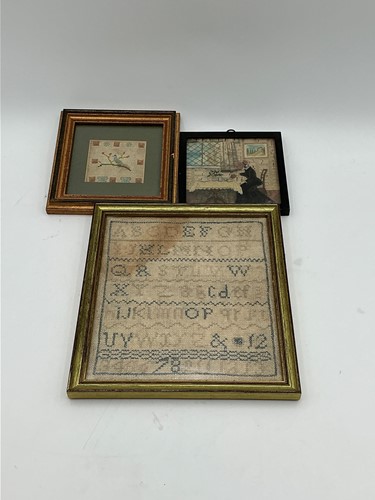 Lot 160 - A 19th century sampler stitched with the...