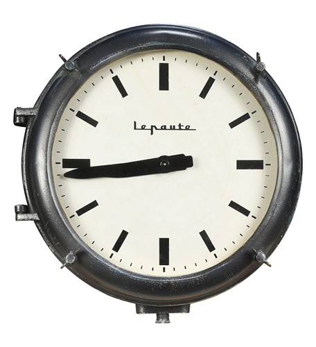 Lot 137 - Lepaute, an aluminium cased industrial wall clock