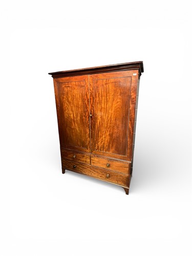 Lot 697 - A Regency mahogany linen press 196 x 147 x 54cm