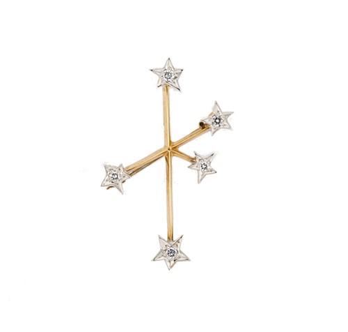 Lot 100 - A diamond set star pendant/brooch