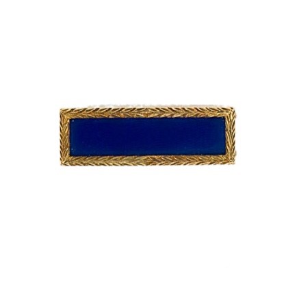 Lot 19 - Asprey - An 18ct gold guilloché enamel brooch