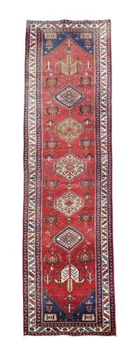 Lot 336 - A Karaja tribal runner rug, late 20th century