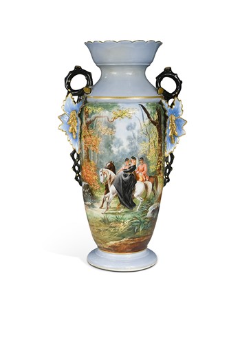 Lot 540 - A large French porcelain two-handled vase, circa 1900