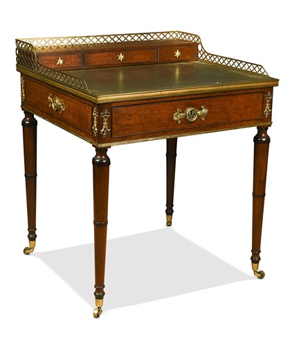 Lot 507 - A mahogany and gilt metal-mounted writing table, early 19th century