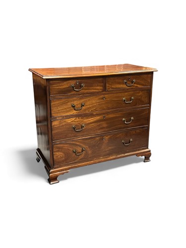 Lot 749 - A George III mahogany chest of drawers, with...