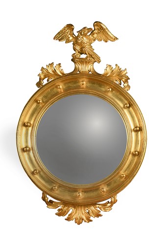 Lot 555 - A Regency style gilt convex wall mirror, by Chelini Giovannini