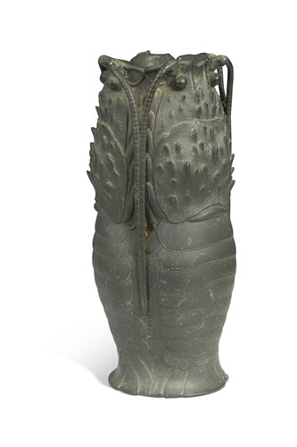 Lot 37 - A Japanese bronze vase, Meiji period