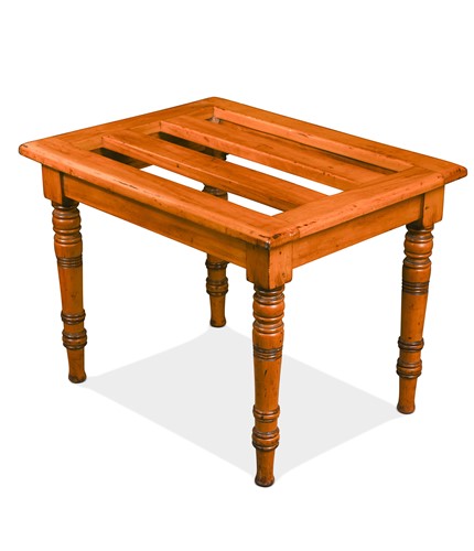 Lot 663 - A late Victorian satin birch luggage stand