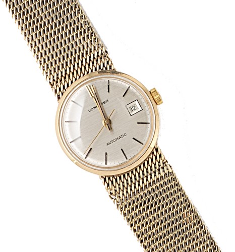 Lot 169 - Longines - A 9ct gold wristwatch