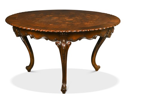 Lot 702 - A Victorian rosewood and floral marquetry centre table
