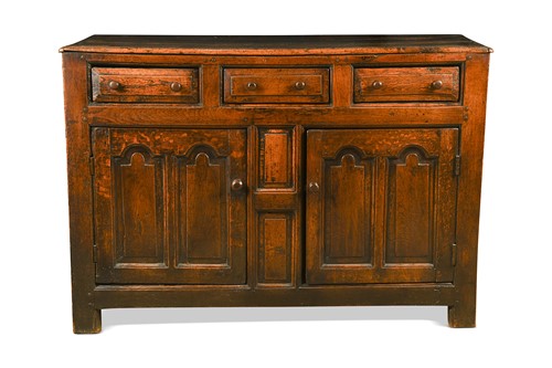 Lot 378 - An oak cupboard, 18th century