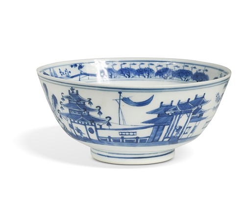 Lot 1 - A Chinese blue and white porcelain bowl, Kangxi, 1662-1722