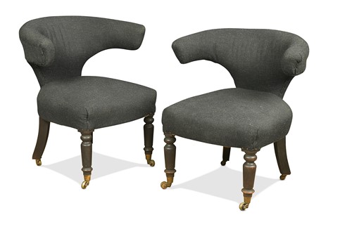 Lot 532 - A pair of Victorian cock fighting chairs
