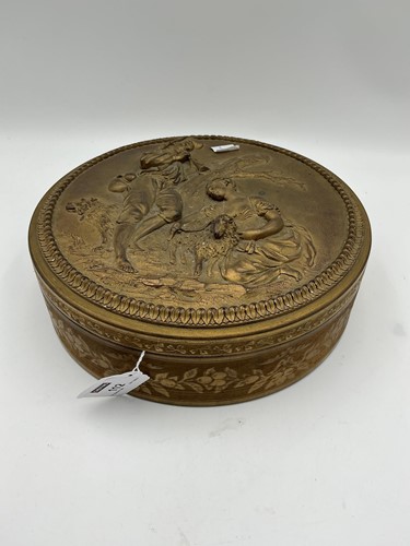 Lot 70 - A 19th century decorative gilt brass circular...