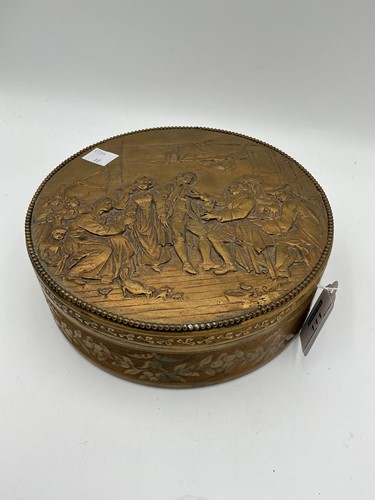 Lot 71 - A 19th century continental gilt brass circular...
