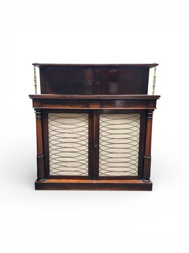 Lot 396 - A Regency rosewood chiffonier, the lower...