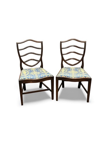 Lot 721 - Two George III mahogany dining room...