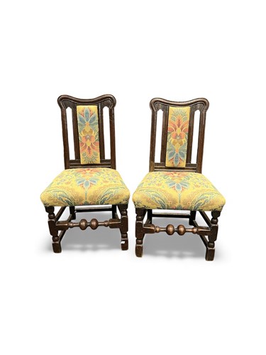 Lot 691 - Two early 18th century oak chairs