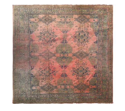 Lot 480 - A large-scale Ushak carpet, circa 1940