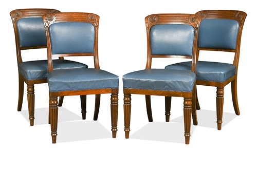 Lot 611 - A set of twelve George IV mahogany dining chairs