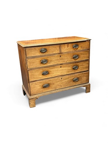 Lot 726 - A mahogany chest of drawers, 19th century, two...