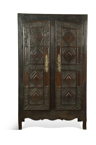 Lot 333 - A provincial French carved armoire, late 18th century