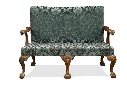 Lot 408 - A George II carved mahogany suite in the manner of William Hallett